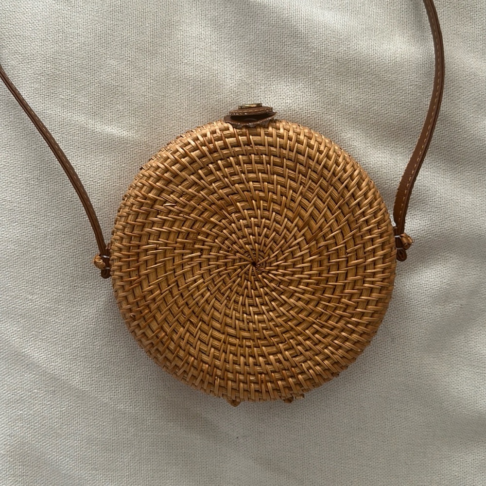 NWT Lot of 2 Brown Rattan Crossbody Bags - Picture 4 of 5